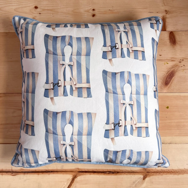 Blue & White Life Vest Pillow - Liza Pruitt