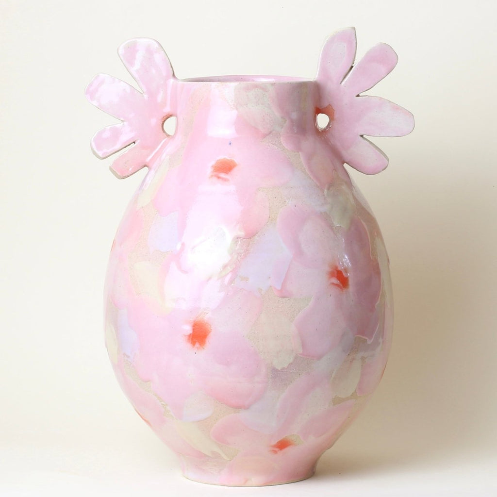 Blushing Blooms Amphora | 11" h x 8.5" w - Liza Pruitt