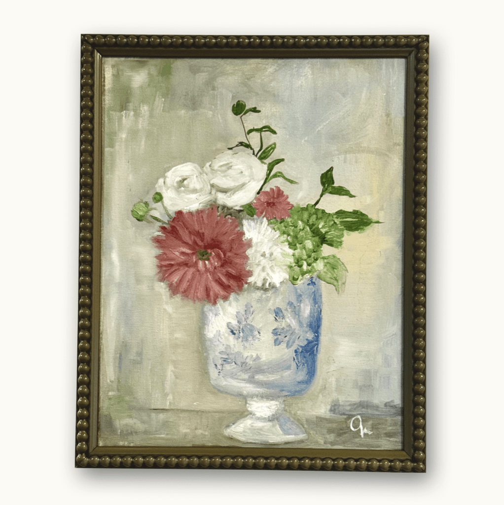 Botanical and Chinoiserie | 14" h x 11" w | Framed - Liza Pruitt