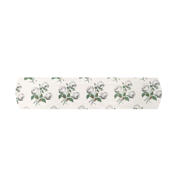 Bowood in White/Leaf Bolster by Colefax & Fowler - Liza Pruitt