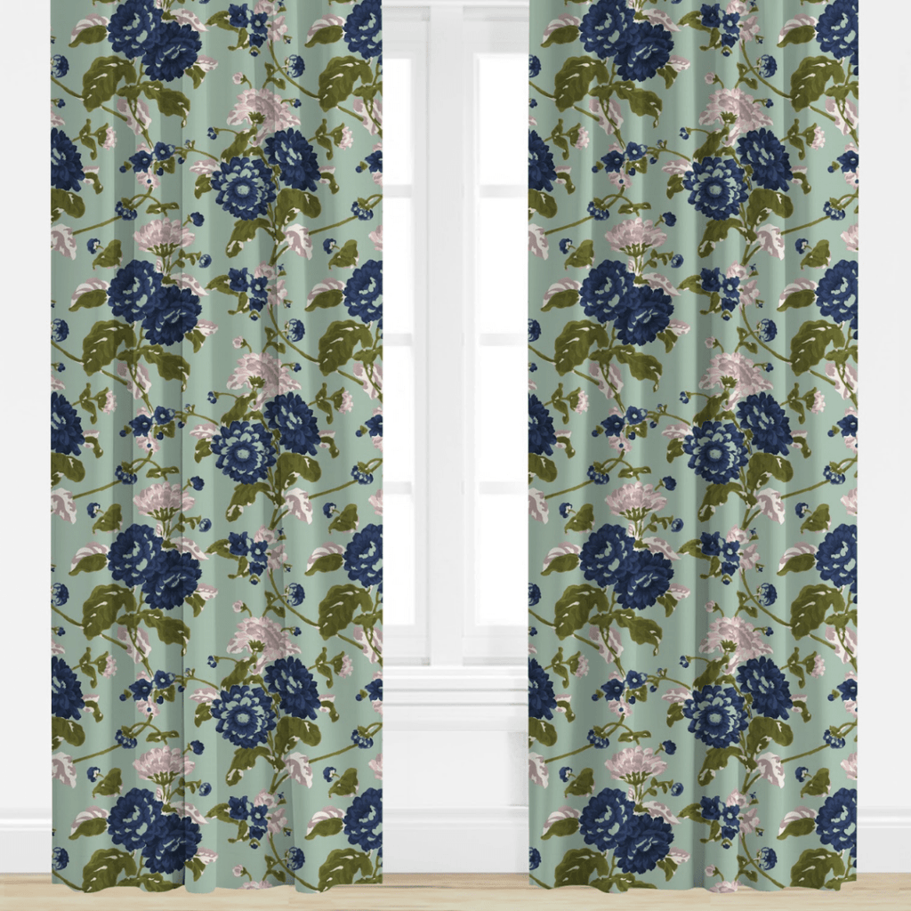 Britain in Seafoam Drapery Panel - Liza Pruitt