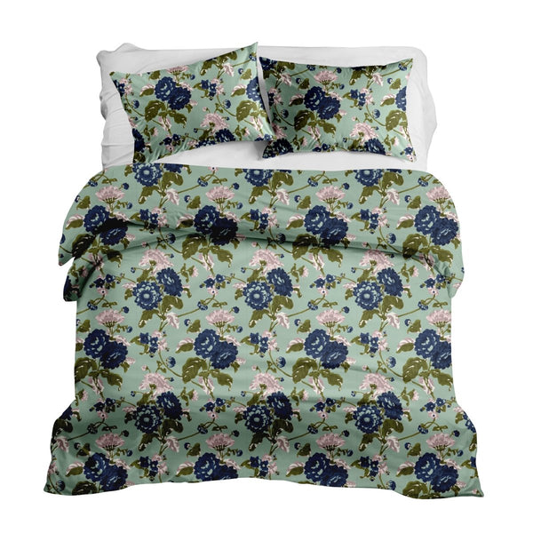 Britain in Seafoam Duvet Cover - Liza Pruitt