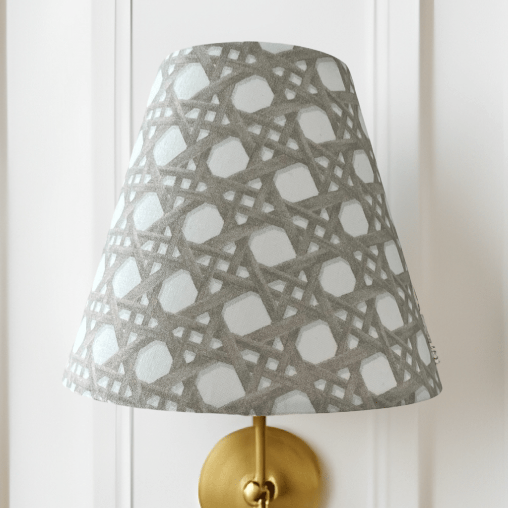 Brown Rattan Sconce Shade in Sally - Liza Pruitt