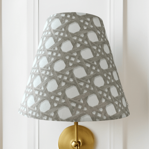 Brown Rattan Sconce Shade in Sally - Liza Pruitt