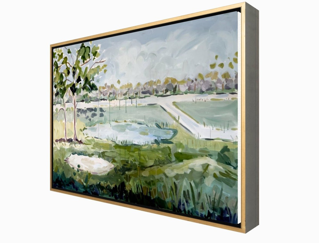 "Bunker on the Left" Golf Landscape, Canvas Print - Liza Pruitt