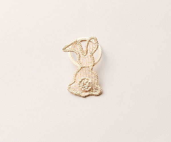 Bunny Napkin Ring – 3.5” Handwoven Iraca Palm – Artisan Spring Table Decor from Peru - Liza Pruitt