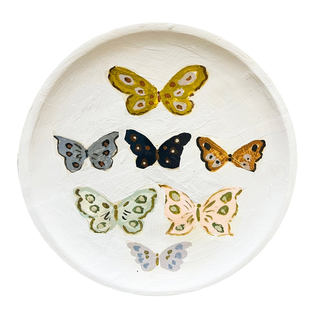 Butterfly Plate No. 2, Original 8x8 Handpainted Plate - Liza Pruitt