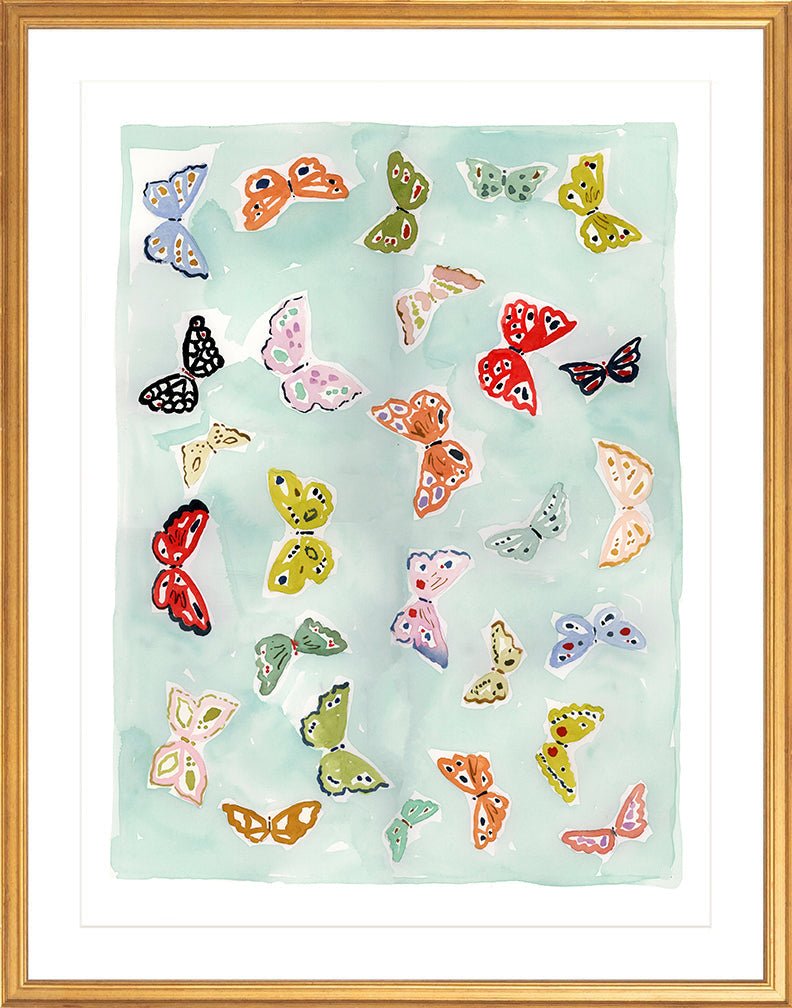 Butterfly Rainbow Aqua, Fine Art Print - Liza Pruitt