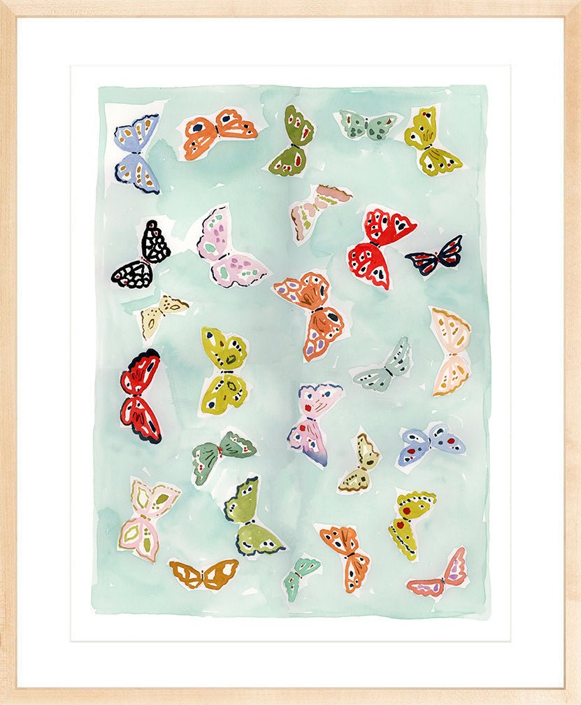 Butterfly Rainbow Aqua, Fine Art Print - Liza Pruitt