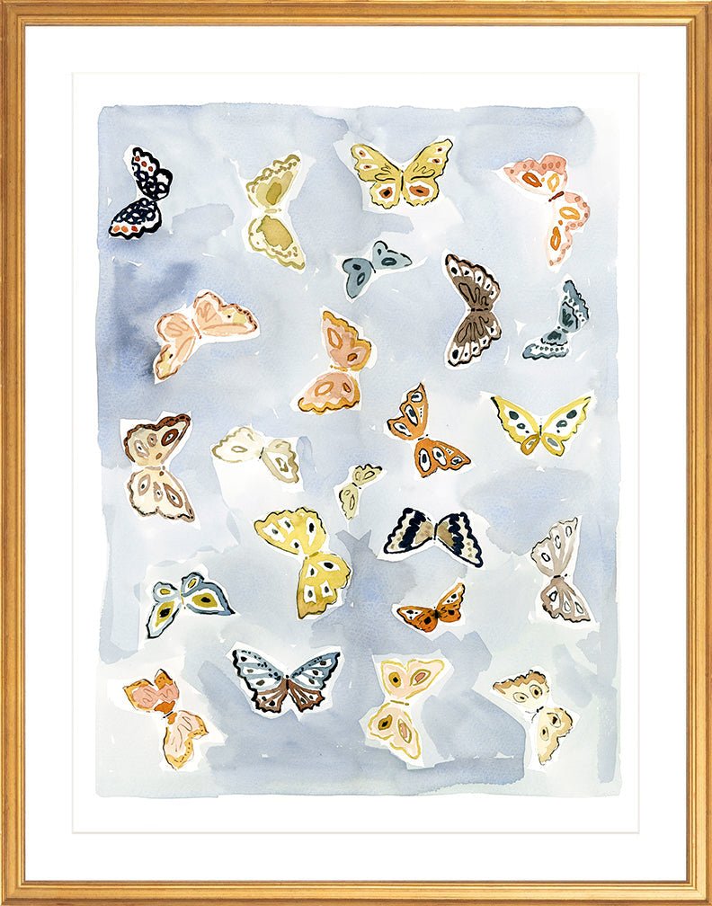 Butterfly Rainbow Chambray, Fine Art Print - Liza Pruitt