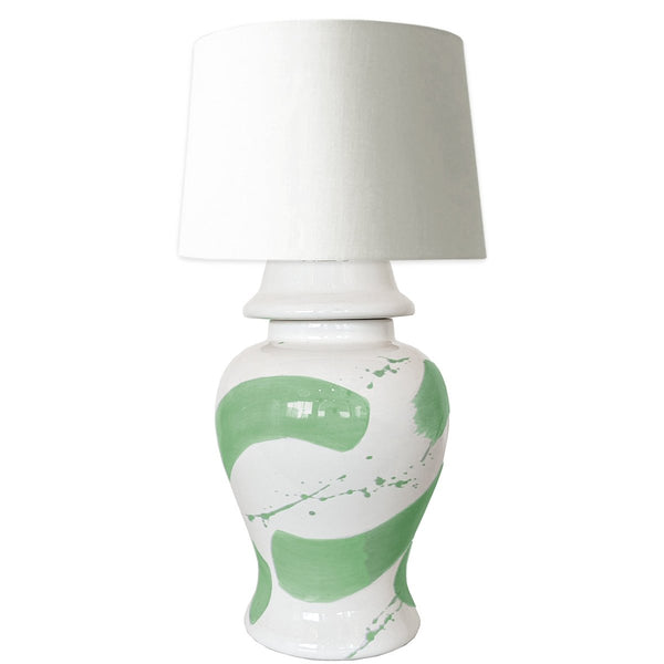 Cabbage Patch Brushstroke Ginger Jar Lamp - Liza Pruitt