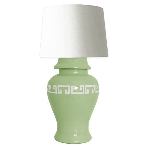 Cabbage Patch Greek Key Ginger Jar Lamp - Liza Pruitt