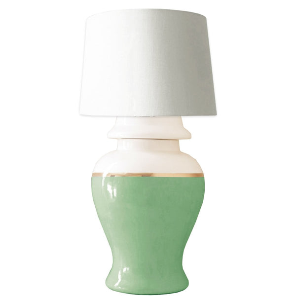 Cabbage Patch Green Color Block Ginger Jar Lamp - Liza Pruitt