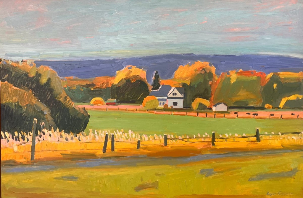 Canyon Farm House | 24" h x 36" w - Liza Pruitt
