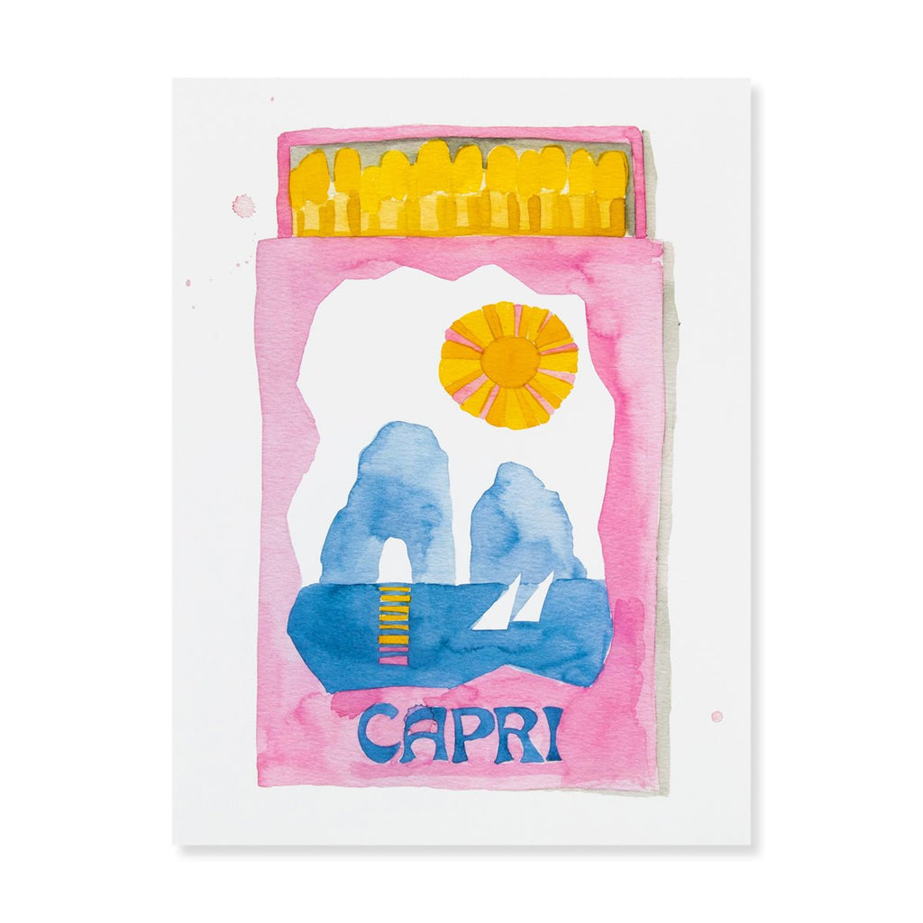 Capri Matchbook Art Print - Liza Pruitt
