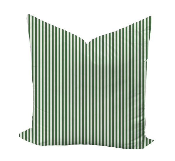Carlisle Stripe Pillow Cover in Emerald - Liza Pruitt