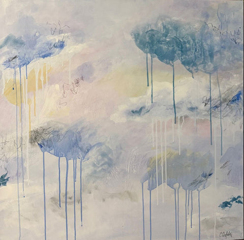 Castle in the Clouds | 36" h x 36" w | Framed - Liza Pruitt