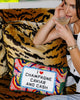 Caviar and Cash Needlepoint Pillow - Liza Pruitt