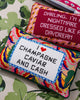 Caviar and Cash Needlepoint Pillow - Liza Pruitt