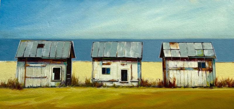 Changing Huts | 10.5” h x 23.5" w - Liza Pruitt