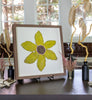 Chartreuse Summer Flower I | 22" h x 22" w | Framed - Liza Pruitt