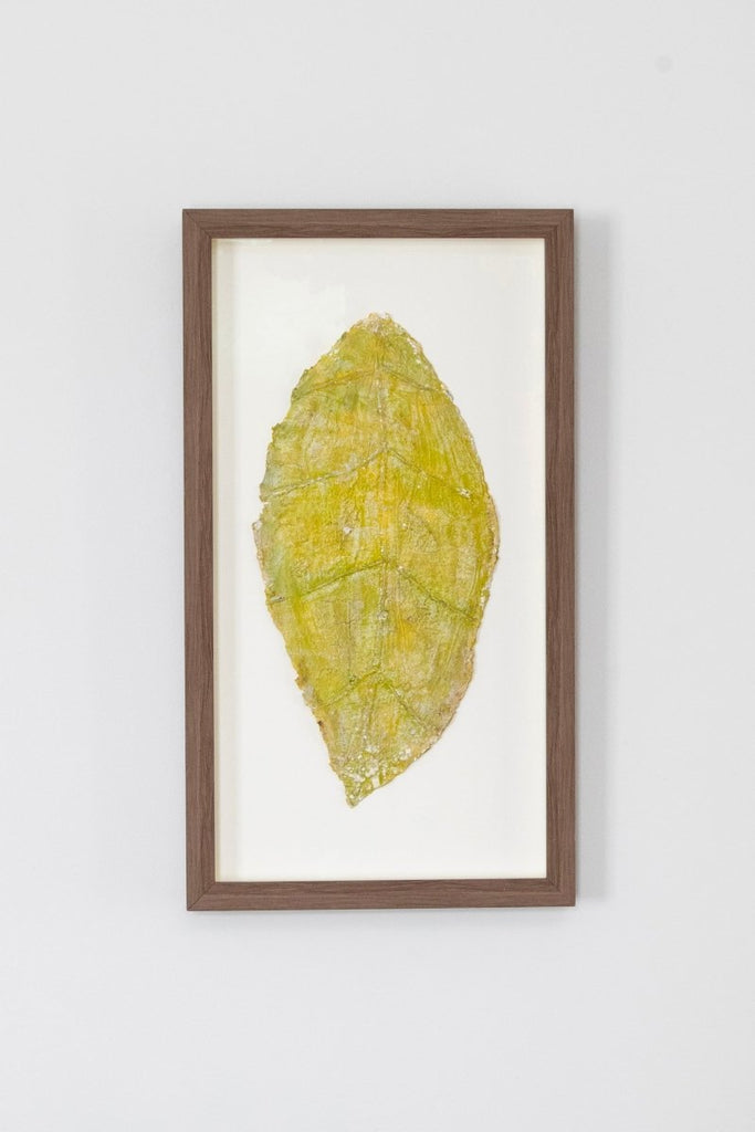 Chartreuse Summer Leaf I | 25" h x 14" w | Framed - Liza Pruitt
