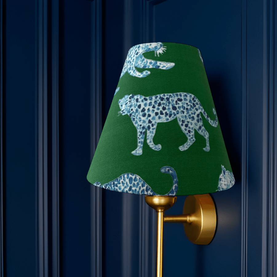 Cheetah Print Lampshade in Green - Liza Pruitt