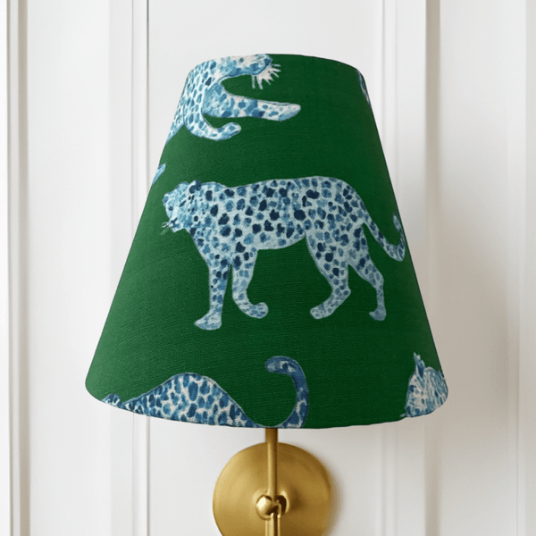 Cheetah Print Lampshade in Green - Liza Pruitt