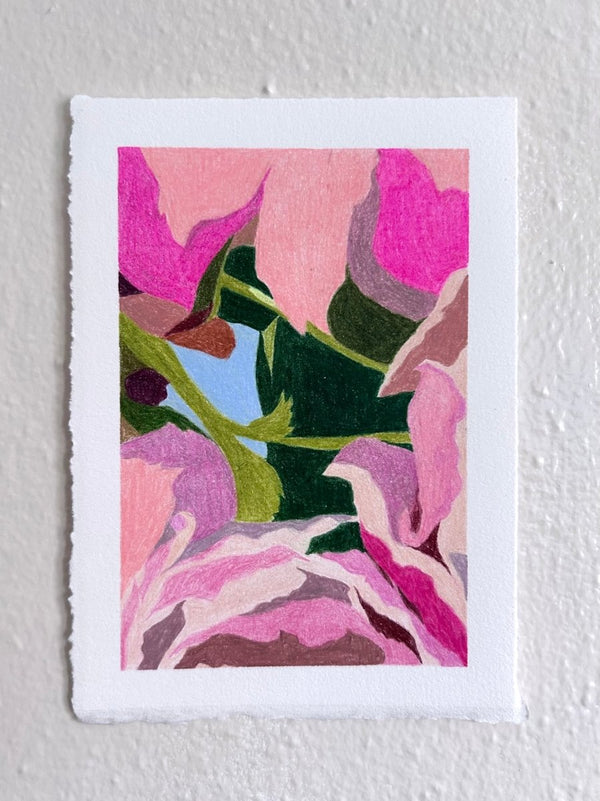 Cherry Blossom Cradle | 7" h x 5” w | Unframed - Liza Pruitt