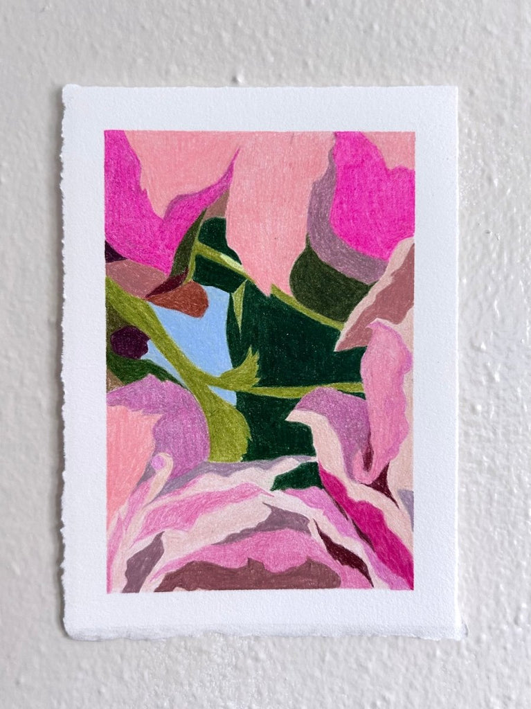 Cherry Blossom Cradle | 7" h x 5” w | Unframed - Liza Pruitt