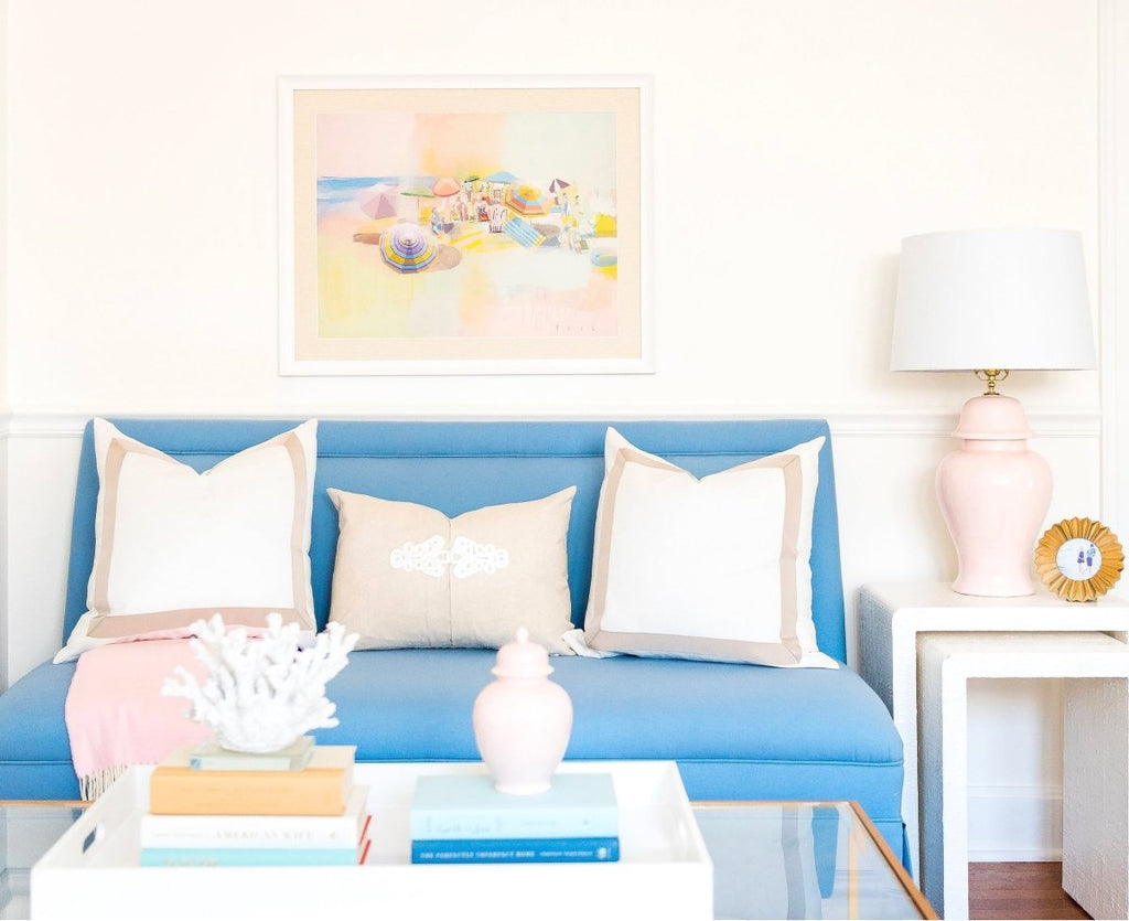 Cherry Blossom Light Pink Ginger Jar Lamp - Liza Pruitt