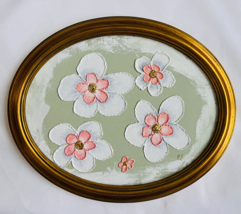 Cherry Blossoms | 13.25" h x 16.25" w | Framed - Liza Pruitt
