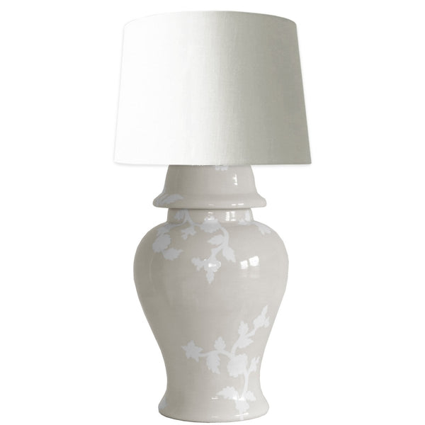 Chinoiserie Dreams Ginger Jar Lamp in Beige - Liza Pruitt