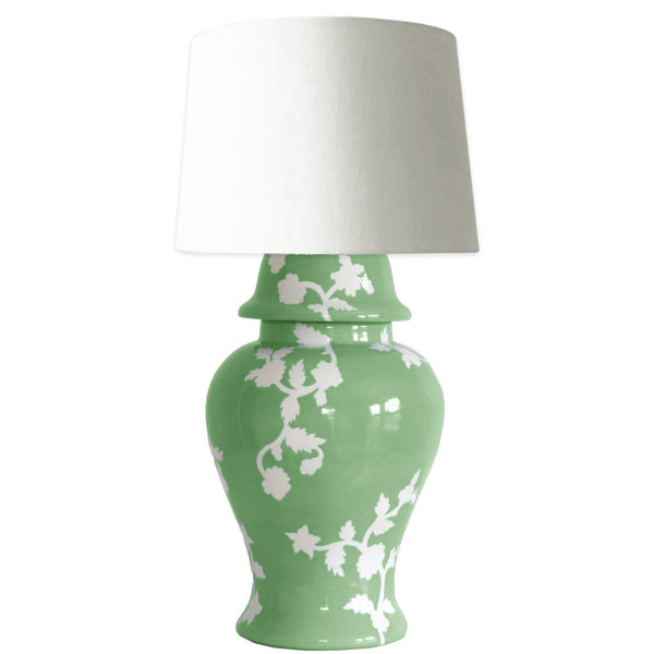 Chinoiserie Dreams Ginger Jar Lamp in Cabbage Patch - Liza Pruitt