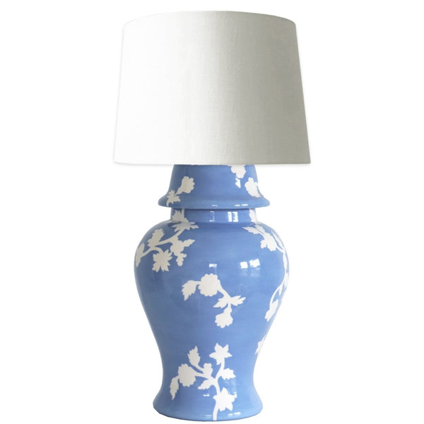 Chinoiserie Dreams Ginger Jar Lamp in French Blue - Liza Pruitt