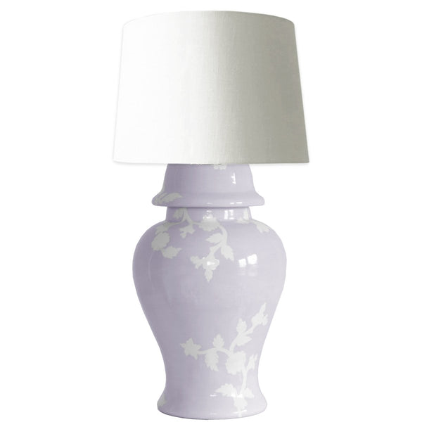Chinoiserie Dreams Ginger Jar Lamp in Light Lavender - Liza Pruitt