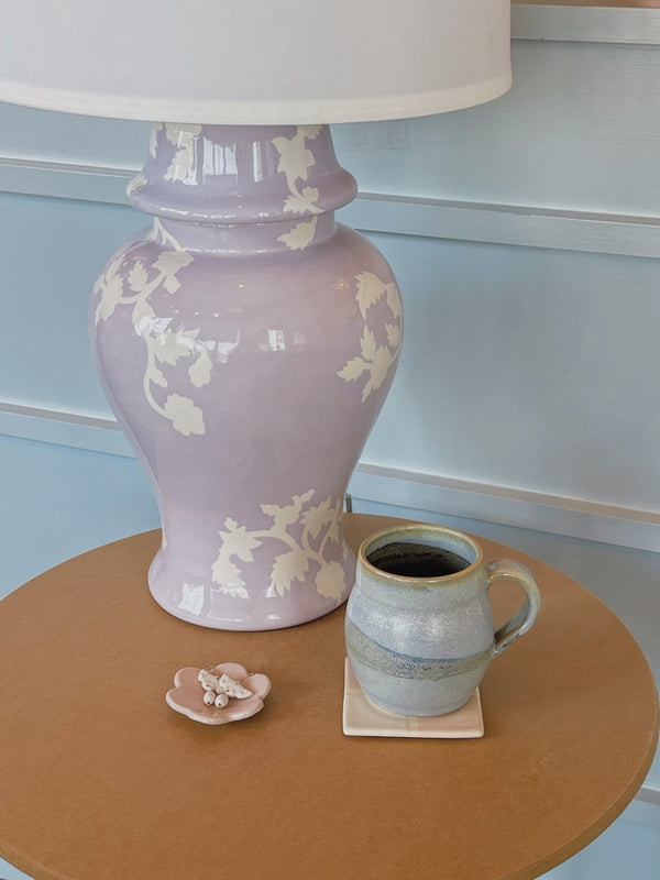 Chinoiserie Dreams Ginger Jar Lamp in Light Lavender - Liza Pruitt
