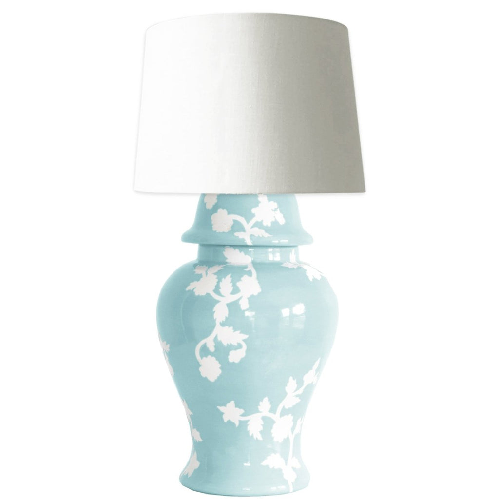 Chinoiserie Dreams Ginger Jar Lamp in Robin's Egg - Liza Pruitt