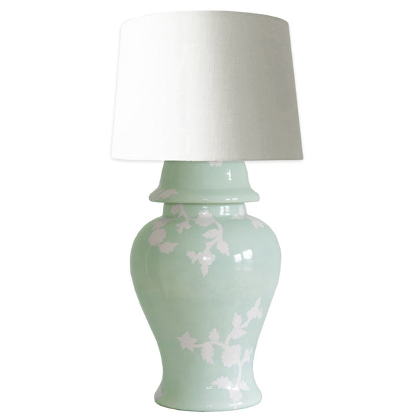 Chinoiserie Dreams Ginger Jar Lamp in Sea Glass - Liza Pruitt