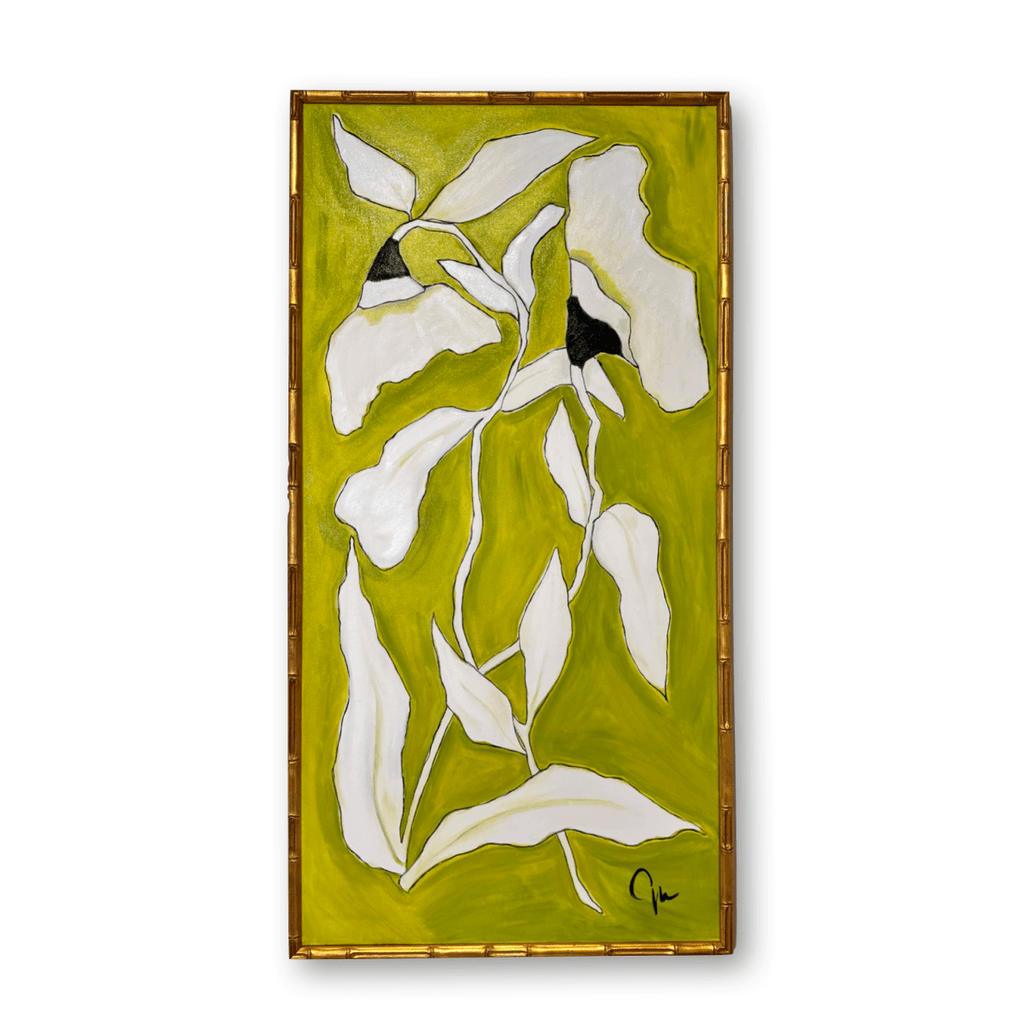Citron flora | 41" h x 21" w | Framed - Liza Pruitt
