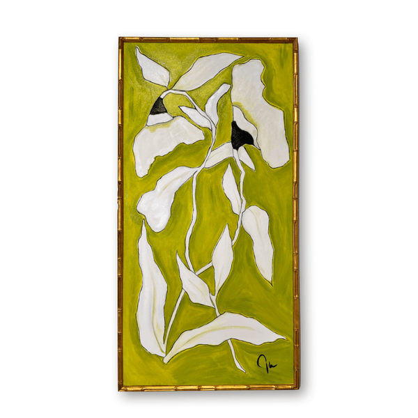 Citron flora | 41" h x 21" w | Framed - Liza Pruitt