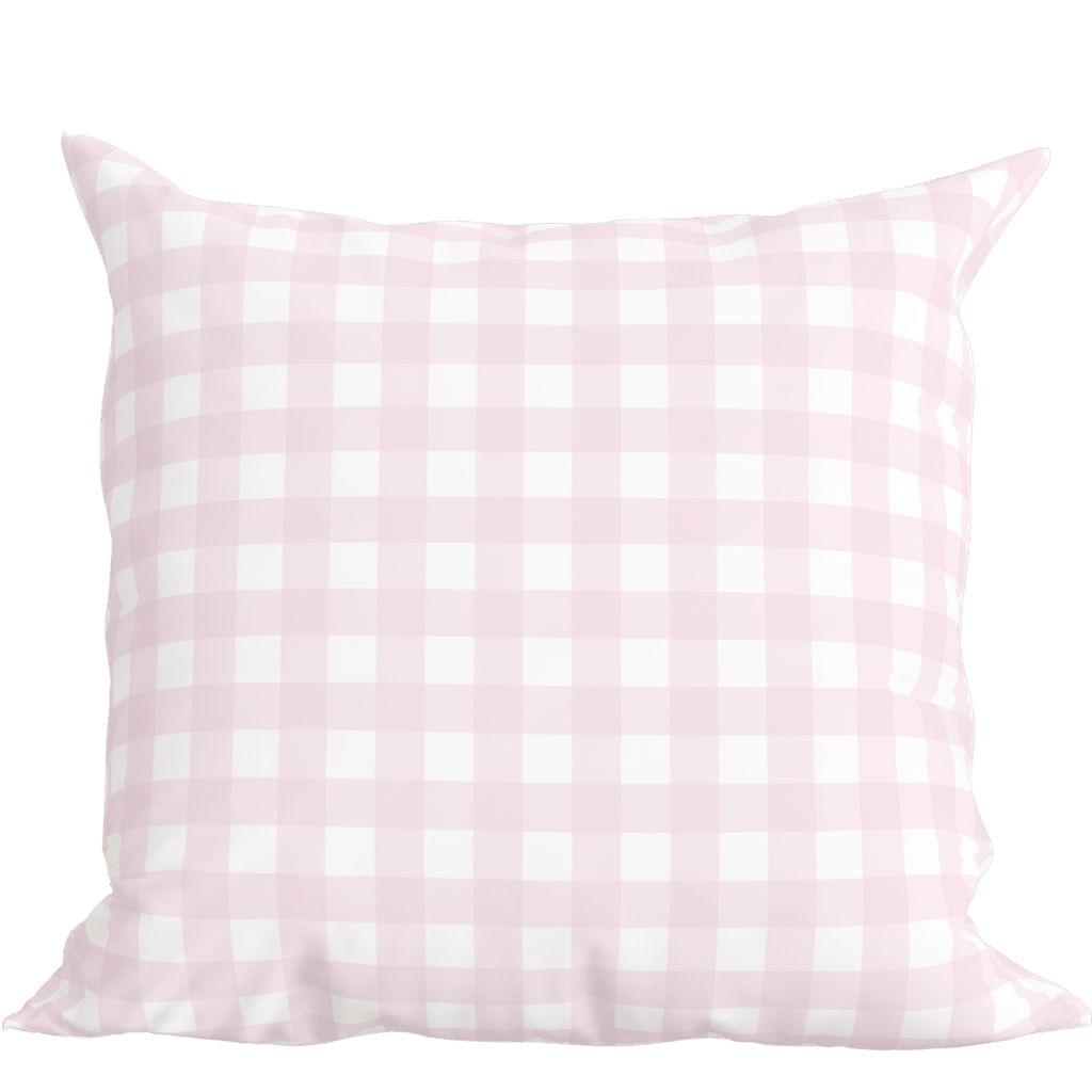 Classic Pink Check Pillow - Liza Pruitt