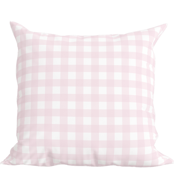 Classic Pink Check Pillow - Liza Pruitt