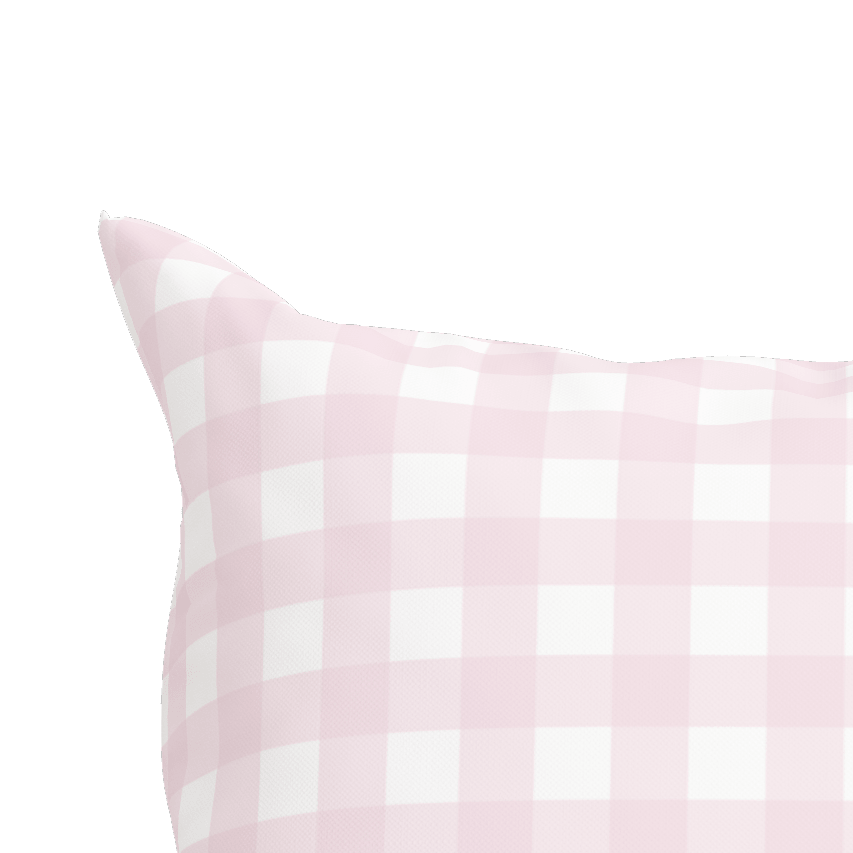 Classic Pink Check Pillow - Liza Pruitt