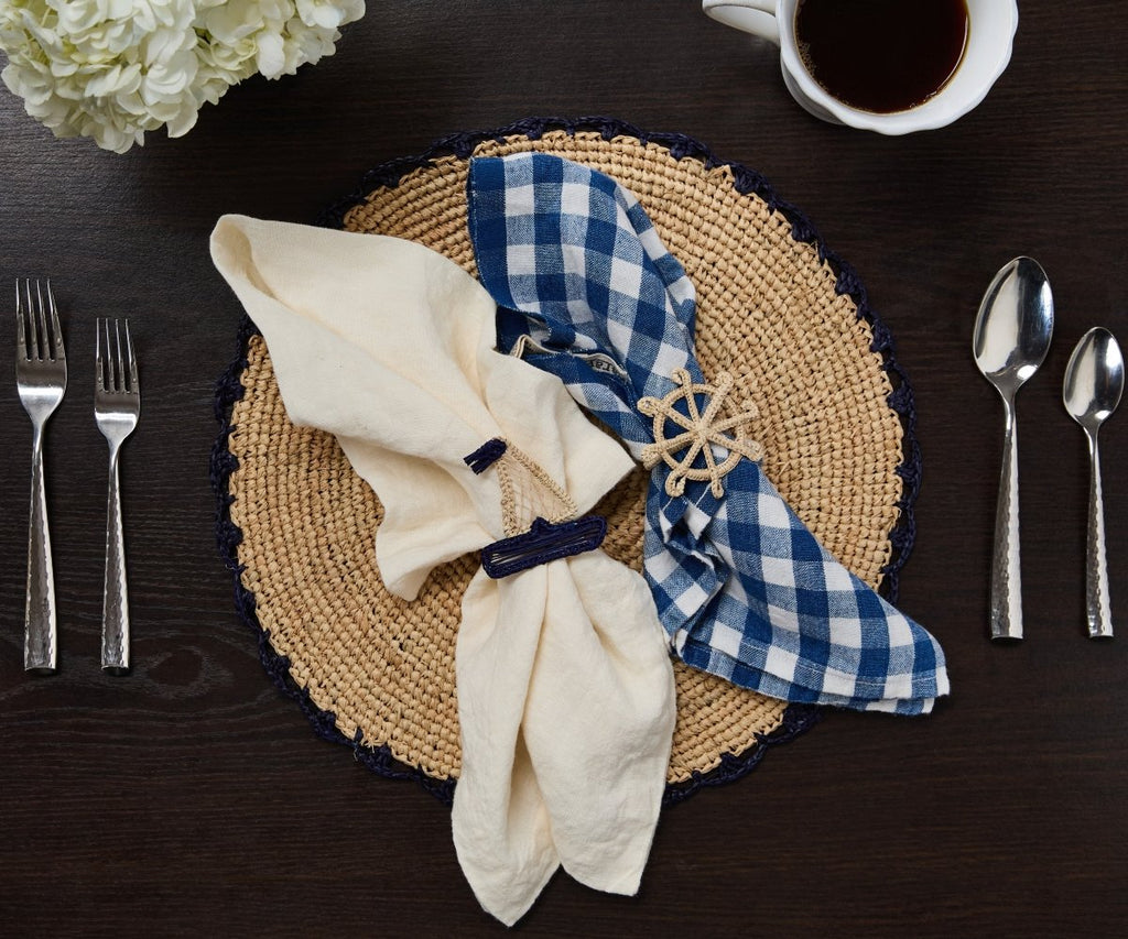Coastal Sailboat Napkin Ring – Handwoven Iraca Palm – Nautical Table Decor from Colombia - Liza Pruitt