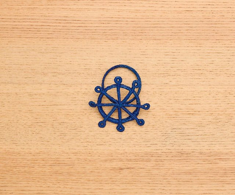 Coastal Ship Wheel Napkin Ring – 2.5” Handwoven Iraca Palm – Nautical Table Decor from Colombia - Liza Pruitt