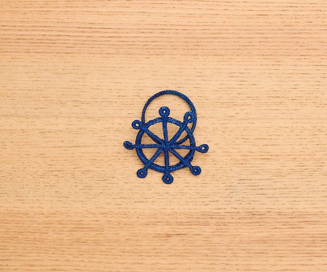 Coastal Ship Wheel Napkin Ring – 2.5” Handwoven Iraca Palm – Nautical Table Decor from Colombia - Liza Pruitt