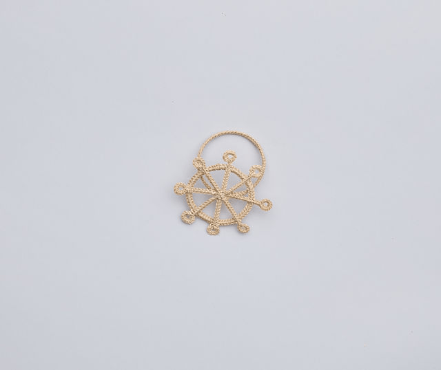 Coastal Ship Wheel Napkin Ring – 2.5” Handwoven Iraca Palm – Nautical Table Decor from Colombia - Liza Pruitt