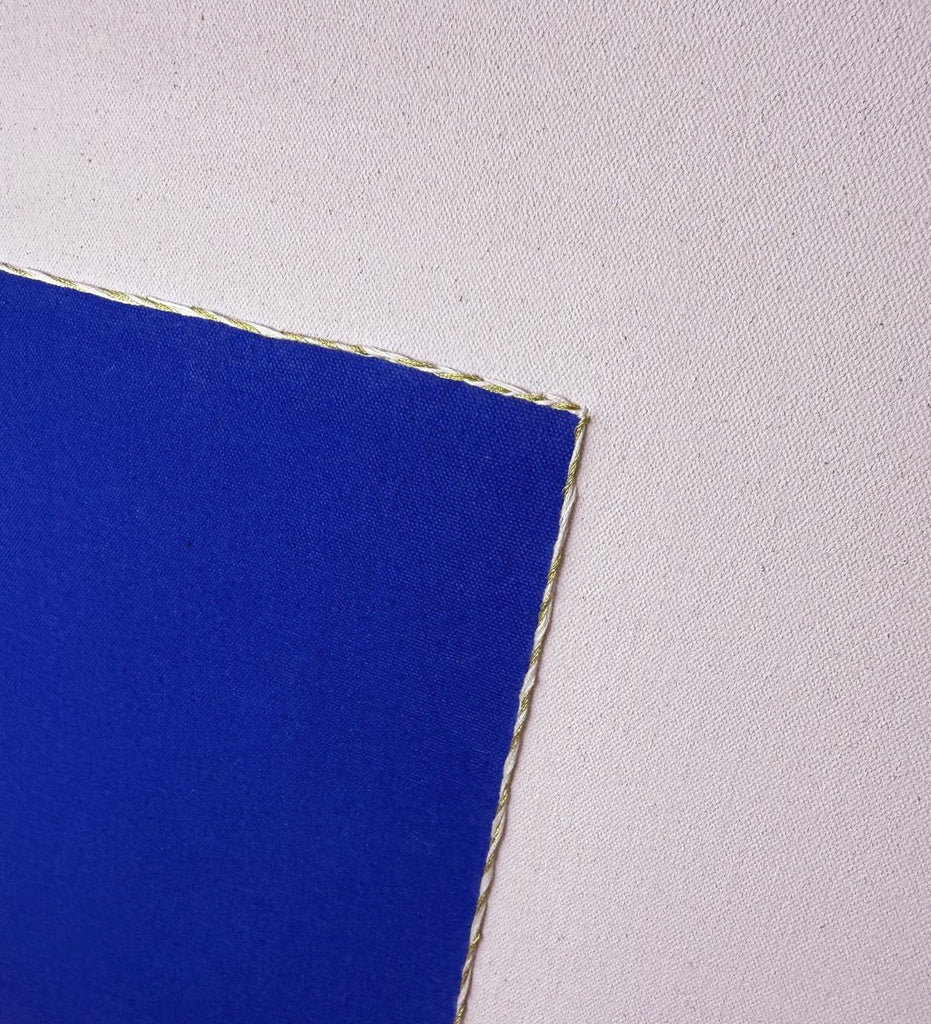 Cobalt/Lilac With Gold Swirl | 30" h x 30" w - Liza Pruitt