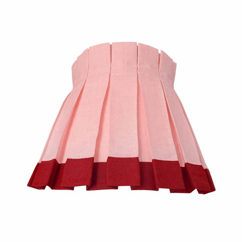 COLORBLOCK CLASSIC BOX PLEAT LAMPSHADE | PINK/RED - Liza Pruitt